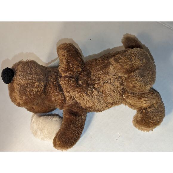 Vintage 1973 Dakin 12" Drooper Dog Plush Nutshell Stuffed Puppy Brown White Rare - Picture 6 of 9
